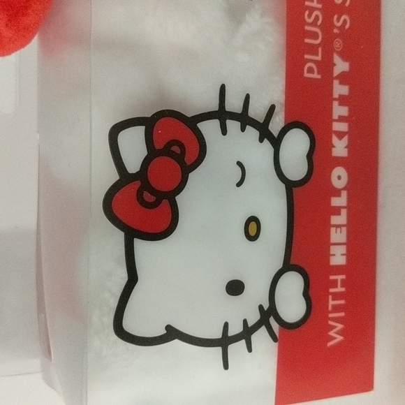 🎀 the Creme Shop Hello Kitty 🎀 Bow Plush SPA Headband Red White NEW 🎀 - Picture 3 of 5